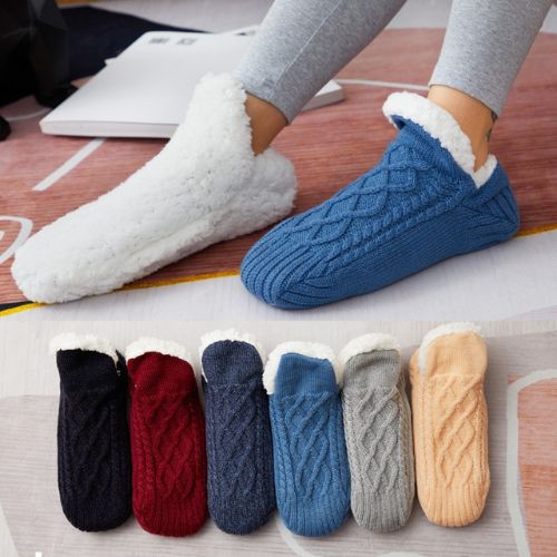 Zapatillas de calcetines de lana de invierno