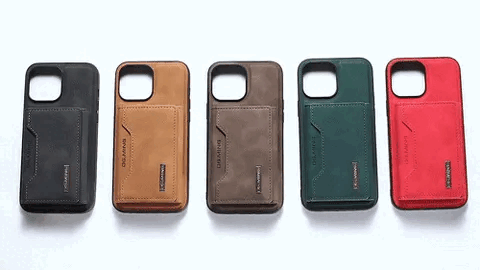 Étui portefeuille et porte-cartes en cuir détachable pour iPhone 2 en 1